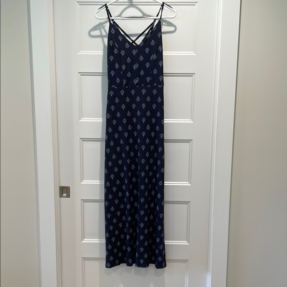 Market & Spruce Blue Spaghetti Strap Sleeveless Sundress